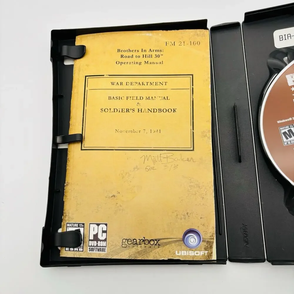 Brothers In Arms Road To Hill 30 Video Game Pc Cd-ROM M-Mature Ubisoft